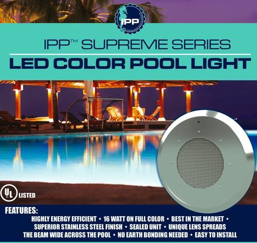 Ipp Led IPP Supreme Series 12 VOLT LED 10 Color 100ft Pool Light - can sync ...